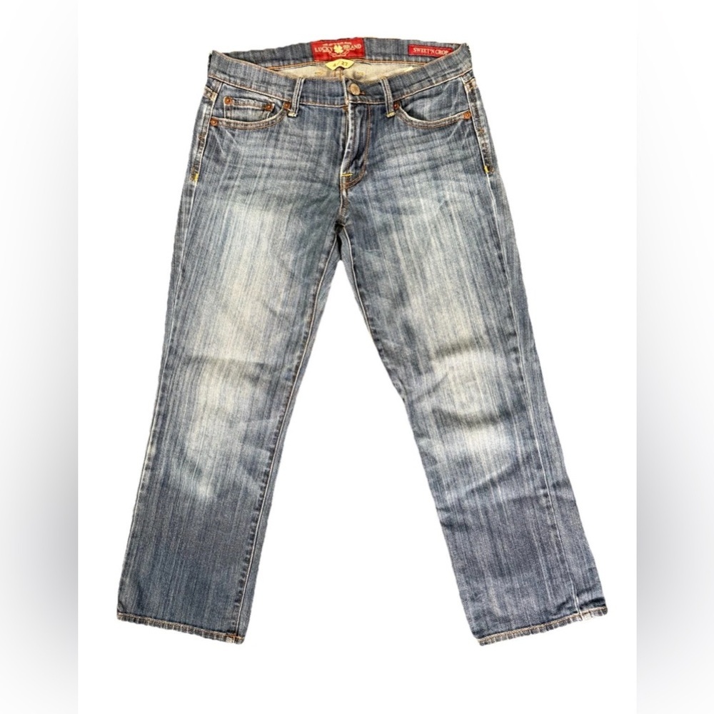 Lucky Brand SWEET'N CROP Straight Jeans Women’s Size 4/27 R Stretch Denim